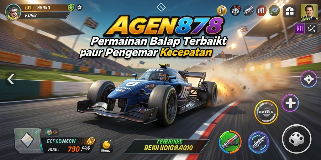 Screenshot permainan AGEN878 yang menunjukkan aksi balap mendebarkan.