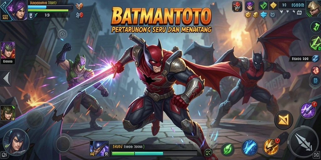 Tangkapan layar utama gameplay <strong>BATMANTOTO</strong> menunjukkan aksi pertarungan yang mendebarkan.