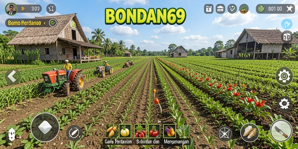 Screenshot gameplay menunjukkan keseruan bertani di BONDAN69.