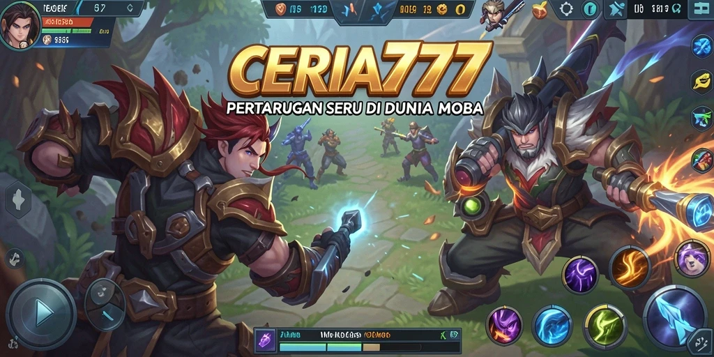 Menampilkan aksi seru dalam pertarungan MOBA di CERIA777.