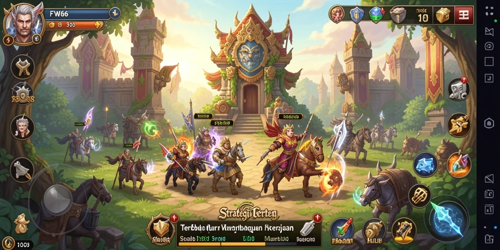 Tangkapan layar gameplay FW66 menampilkan pertempuran strategis yang seru.