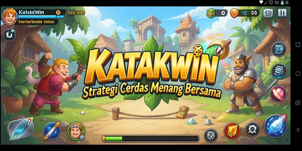Tampilan gameplay KATAKWIN dengan aksi seru dan strategi cerdas.