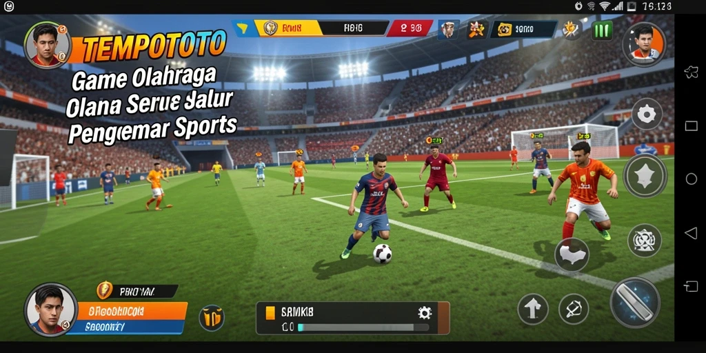 Tampilan menarik dari gameplay TEMPOTOTO yang membuat olahraga terasa nyata.